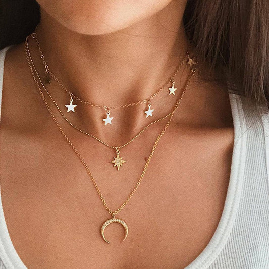 Moon Star Necklace