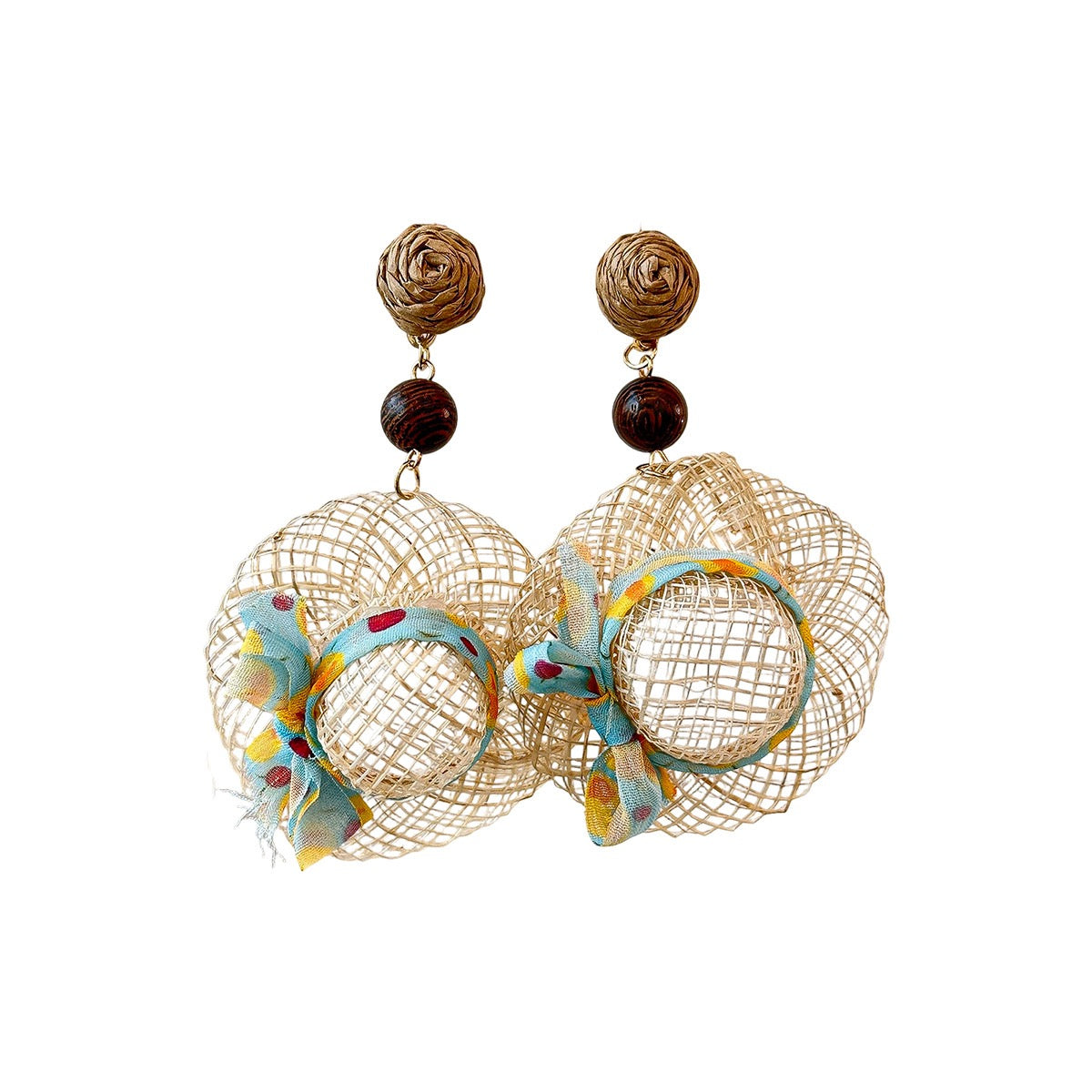 Straw Hat Earrings