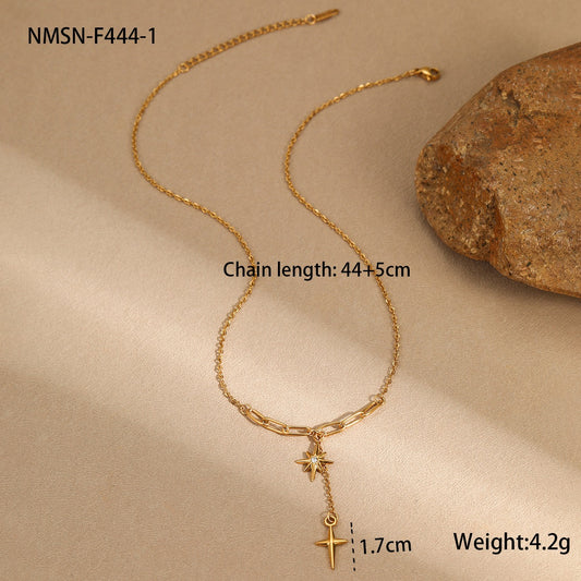 Eight-pointed star necklace